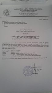 Upacara Kesaktian Pancasila dilaksanakan pada hari Sabtu(01/06/19)